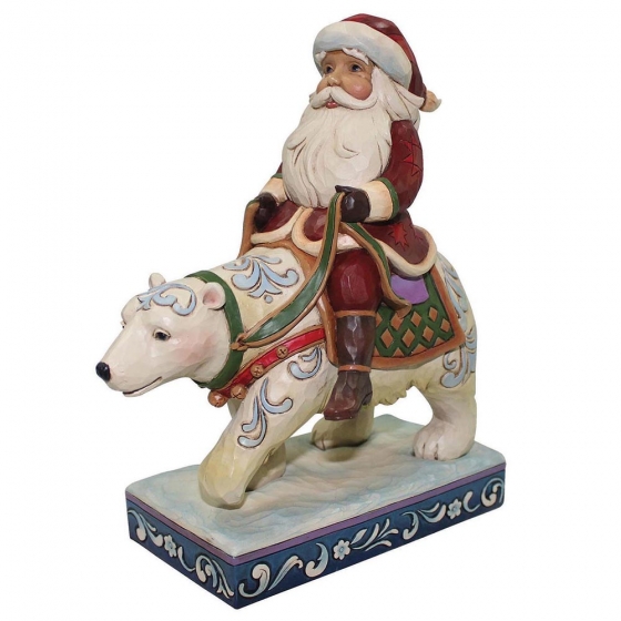 hc-4058784 Heartwood Creek, Jim Shore, Bear With Me Santa, Weihnachtmann auf Eisbär