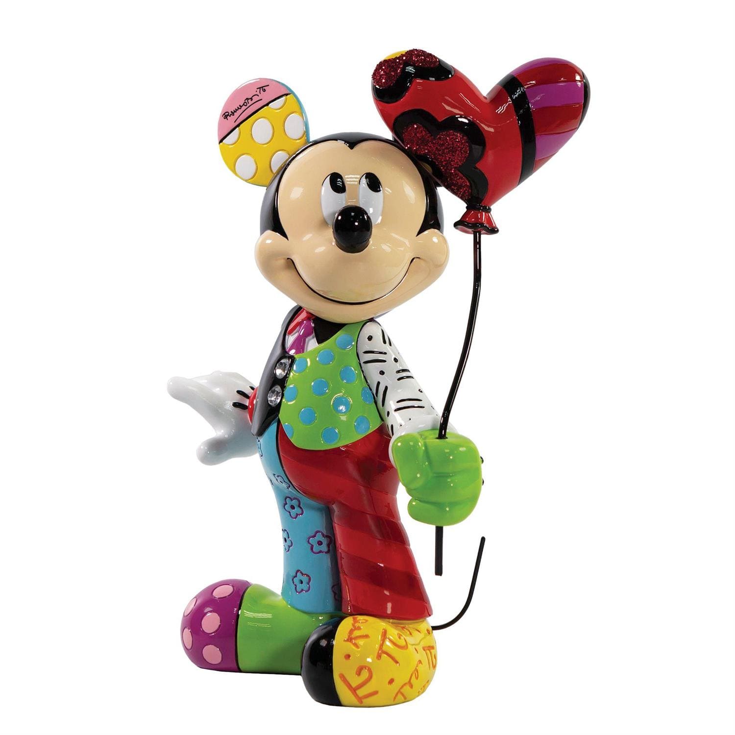 6014861 Romero Britto, Disney Britto Collection, Britto Disney, Mickey Mouse Love, Micky Maus mit Herz-Luftballon, 6014861, Britto Mickey Mouse, Britto Micky Maus, Romero Britto Disneyfigur, Britto Limited Edition