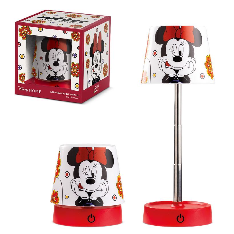 Disney LED-Tischleuchte Minnie Maus - Minnie Mouse höhenverstellbar 103075 - Disney Nachttischlampe - Disney Lampe