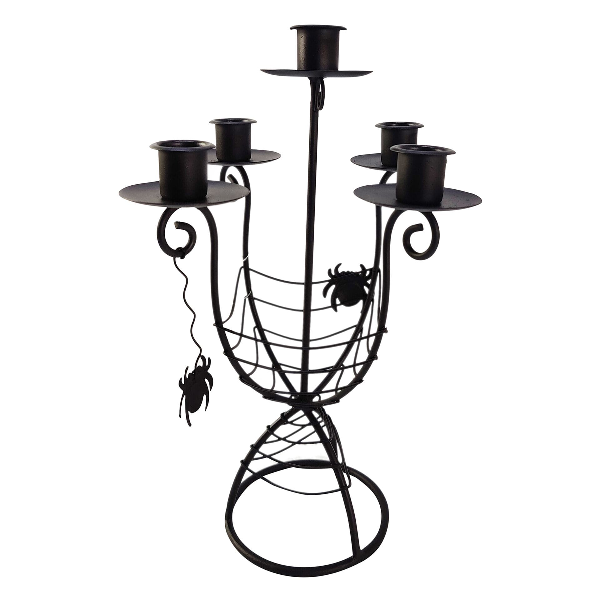 69471 The Seasonal Gift Company, Hocus Pocus Novelties, Halloween Kerzenhalter, Spinnennetz, Spinnen, Halloween Dekoration