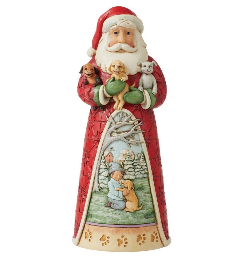 6010825 Jim Shore, Heartwood Creek, Jim Shore Heartwood Creek, Heartwood Creek by Jim Shore, 6010825, Dog Days of Christmas, Santa with Puppies, Weihnachtsmann mit Hundewelpen, Jim Shore Santa, Heartwood Creek Santa