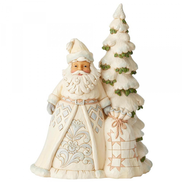 hc-6004168 Heartwood Creek, Jim Shore, White Woodland, Secrets of the Snowfall, Santa, Weihnachtsmann