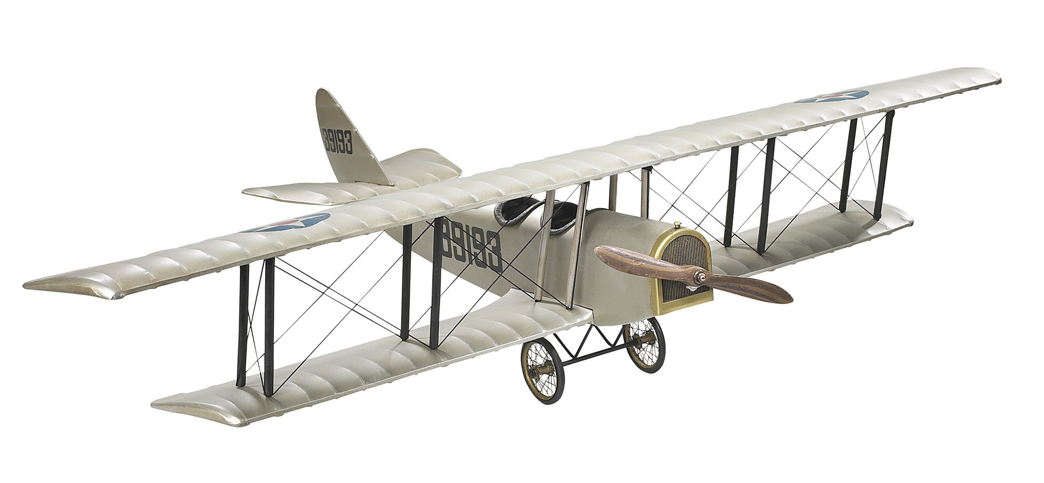 AP001S AP001S, Authentic Models, Flugzeug, Flugzeug Authentic Models, WWI Silver Jenny Flugzeug, Jenny Flugzeug