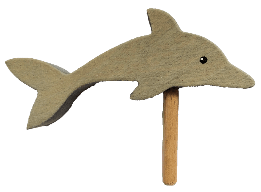 HK-B222gr Meeresbewohner Delfin - großer Tümmler grau - Steckfiguren für den großen Kerzenring von Sebastian Design