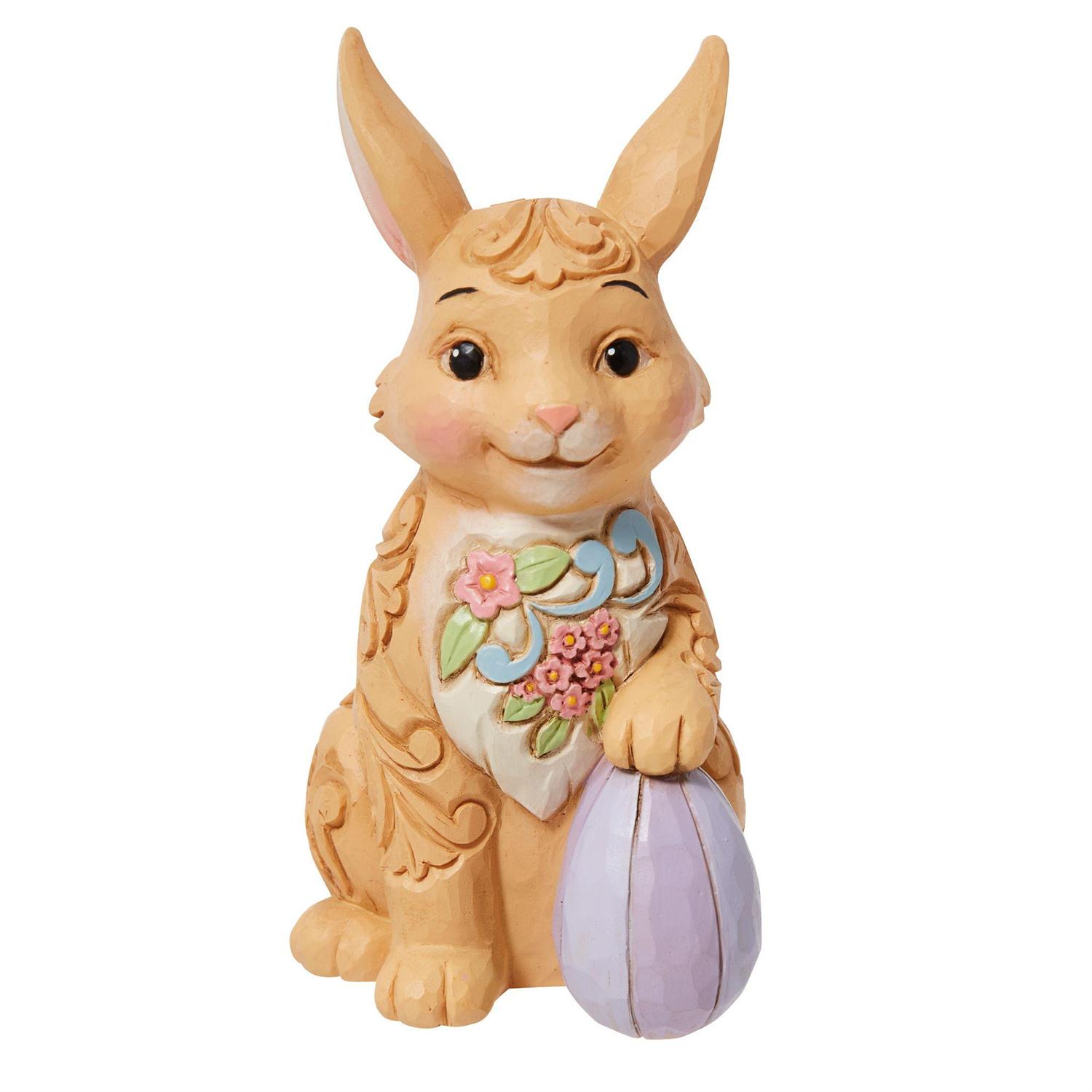 6012440 Jim Shore, Heartwood Creek, Jim Shore Heartwood Creek, Heartwood Creek by Jim Shore, 6012440, Osterhase mit Osterei, Easter Bunny with Flora Pattern, Jim Shore Ostern, Jim Shore Osterhase, Heartwood Creek Osterhase
