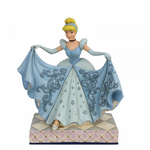 dt-6007054a Disney Traditions , Jim Shore, Disneyfigur, Disney Figur, Cinderella Glass Slipper, Cinderella mit Glasschuh