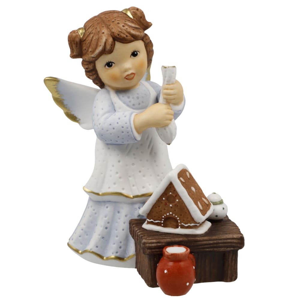 11751101 Nina und Marco, Julia E. Limpke, Goebel, Nina und Marco Engel, 11751101, Süßes Knusperhäuschen, Goebel Engel, Goebel Engel, Winterengel, Weihnachtsengel