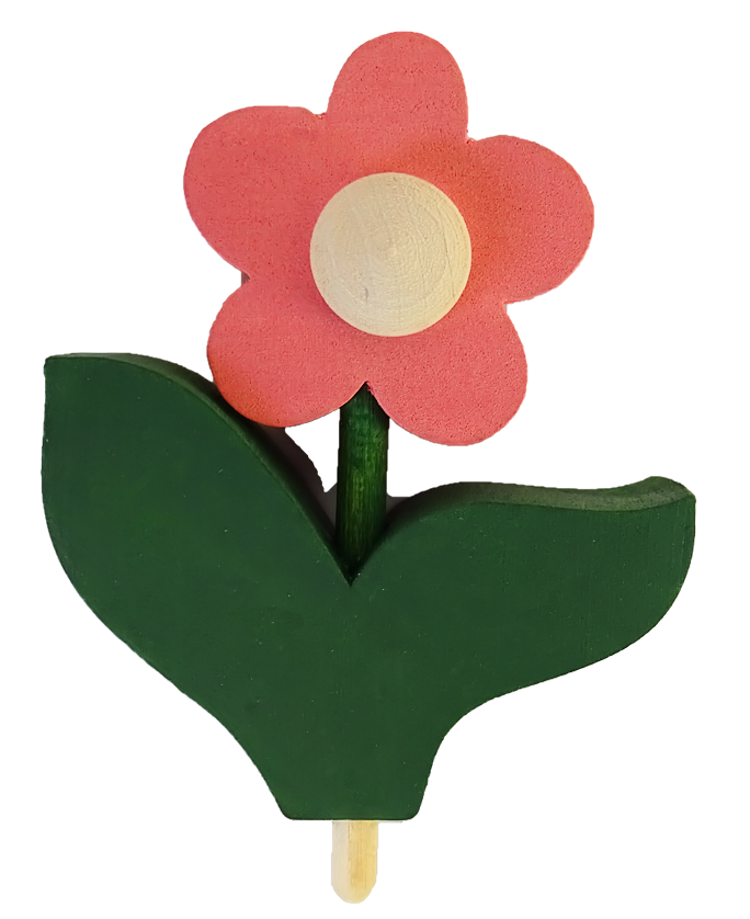HK-46-324-122 Sebastian Design, Sebastian Design Kerzenringe, Kerzenring, Candlerings, skandinavische Kerzenringe, Steckfiguren, Blume mit Blatt, 46-324