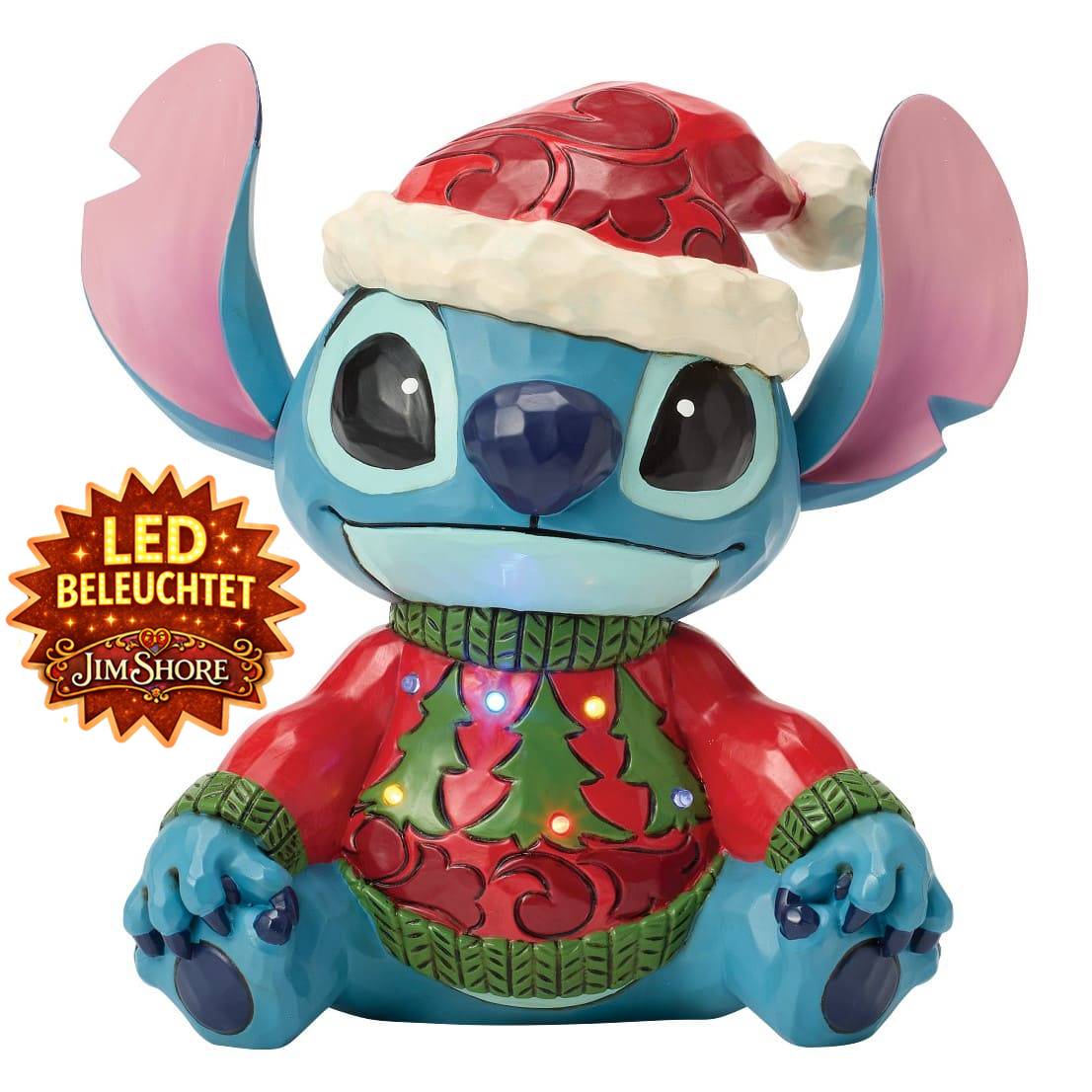 Feeling Jolly and Little Naughty Stitch Ugly Sweater LED - 6018714 Disney Traditions Jim Shore Disneyfigur