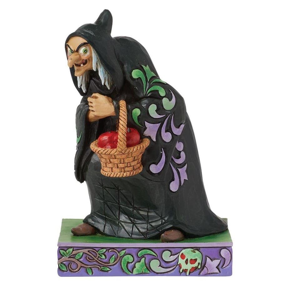 6016346 Jim Shore, Disney Traditions, Jim Shore Disneyfigur, Just One Bite, Nur ein Bissen, Böse Hexe, Hag, Schneewittchen Jim Shore Figur, 6016346, Disney Villain, Disney Bösewicht, Disney Hexe