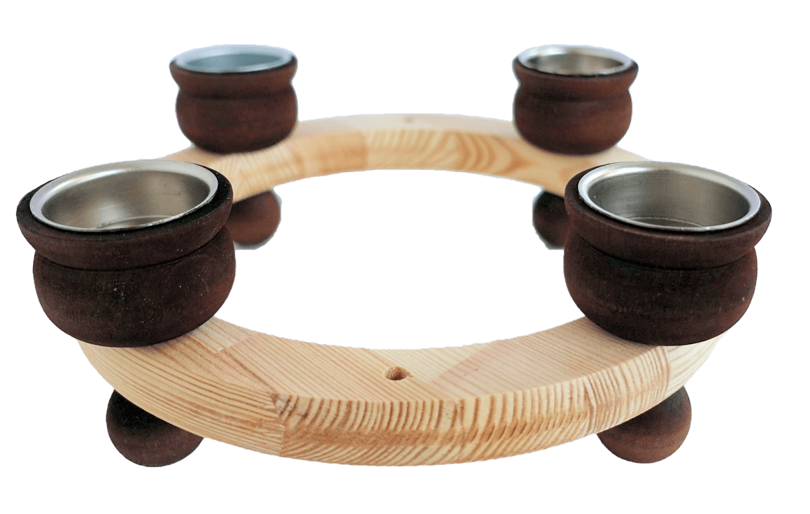 Kerzenring - Skandinavischer Kerzenring für Teelichter, cocoa / dunkelbraun von Sebastian Design Kerzenring - Skandinavischer Kerzenring für Teelichter, cocoa / dunkelbraun von Sebastian Design