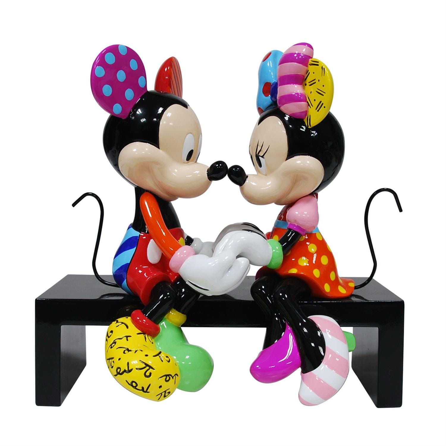 6016311 Disney Britto, Romero Britto, 6016311, Mickey & Minnie Love, Micky und Minnie Liebe, Micky und Minnie auf der Parkbank