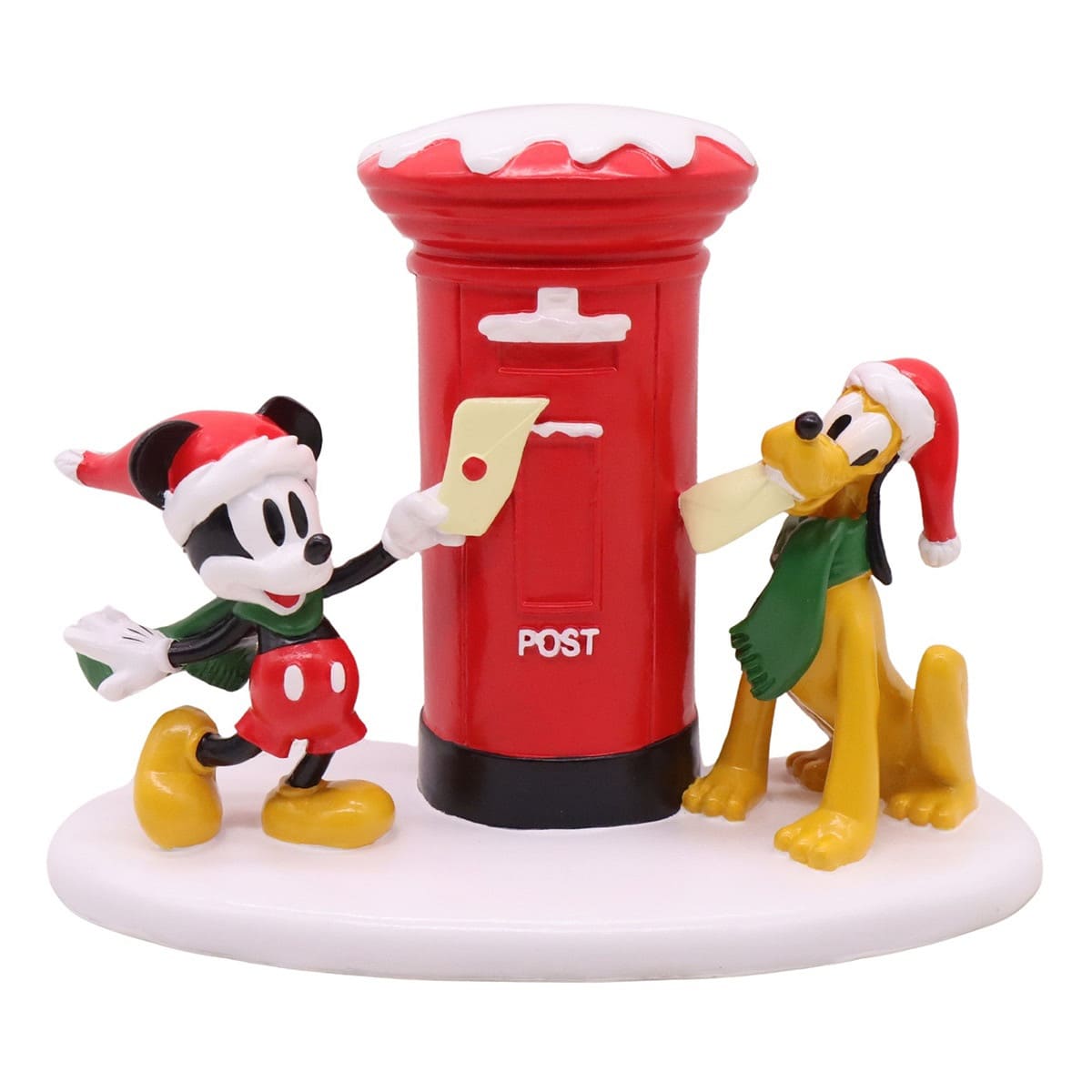 Mini Weihnachtsfigur - Micky Maus & Pluto Weihnachtspost - DN26392 - Disney Figur von Christmas Inspirations