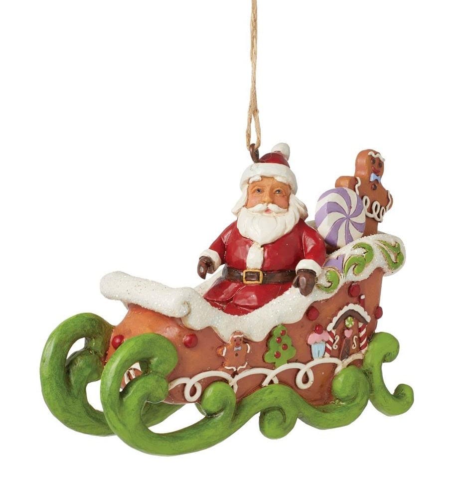 6015508 Gingerbread Santa im Schlitten Ornament - Heartwood Creek Jim Shore 6015508