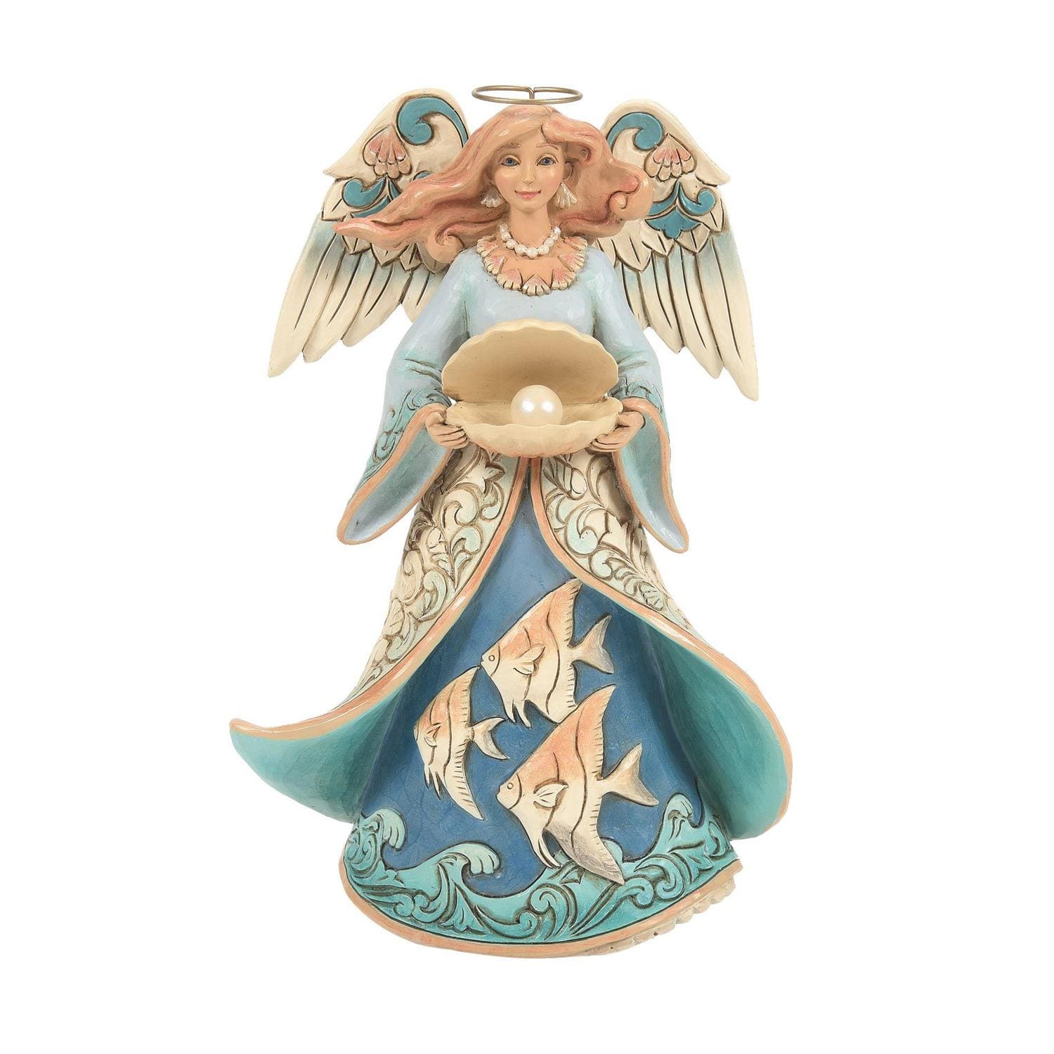 6016522 Jim Shore, Heartwood Creek, Jim Shore Weihnachtsfigur, 6016522, Seaside Serenity Angel, Engel maritim, Coastal Angel, Coastal Collection