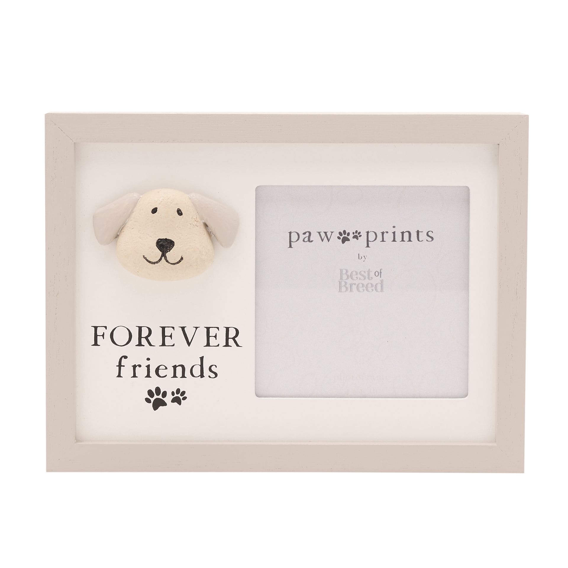 bb631d BB631D, Forever Friends, Best of Breed, Pebble Dog Picture Frame, Kieselsteinhund Bilderrahmen, Hundefan, Geschenk Hund, Hunde, Dog, Fotorahmen, Paw Prints, Pfotenabdruck