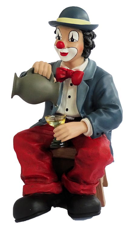 35933ae73DqJjzaQjoV Gilde Handwerk, Gilde Clowns, Veritus, 35933, Gilde Clown, Clown mit Weinglas, Clown mit Wein