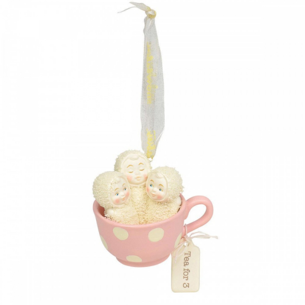 Tea-For-Three-Ornament Snowbabies, Department 56, Kristi Jensen Piero, Tea For Three, Ornament, Anhänger, Weihnachtsanhänger, 6004207