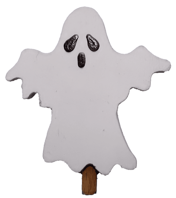 HK-H-026 Kerzenring, Kerzenkranz, Candlering, Steckfigur, Adventskranz, Sebastian Design, Steckfigur für Kerzenring, Holzfigur Gespenst, Poltergeist Rumpel, Geist, HK-H-026, Jahreszeitentisch, Holzdekoration