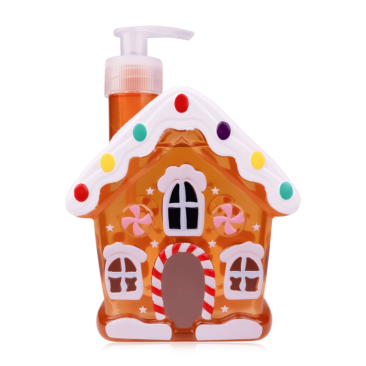Weihnachtsseife - Lebkuchenhaus / Knusperhaus - 8161704 Seifenspender Pumpspender mit Flüssigseife