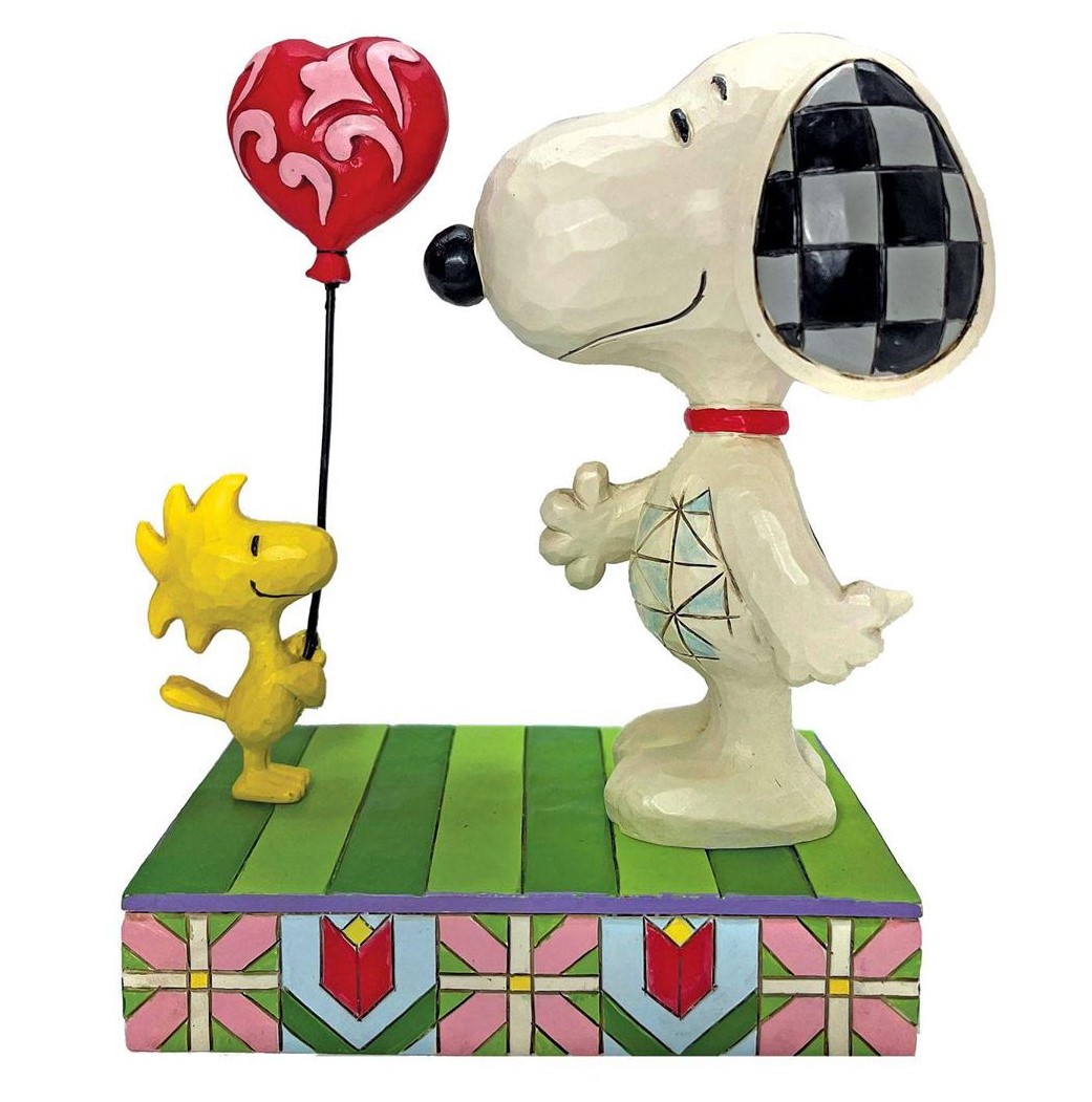 6011948 Peanuts, Peanuts by Jim Shore, Jim Shore Peanuts, Love Floats, 6011948, Woodstock & Snoopy, Snoopy, Peanuts Figur, Jim Shore Snoopy, Jim Shore Woodstock, Woodstock Giving Snoopy Heart Balloon