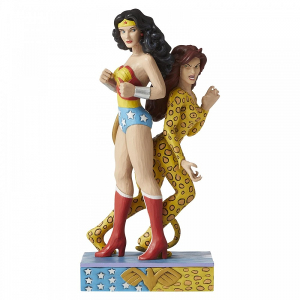 hc-6005983a Jim Shore, DC Comics, Heartwood Creek, DC Comics by Jim Shore,Wonder Woman and Cheetah, Wonder Woman und Cheetah