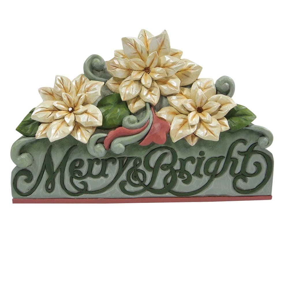 A Merry Moment Schild Merry & Bright - Opal & Moss 6018911 - Jim Shore Heartwood Creek