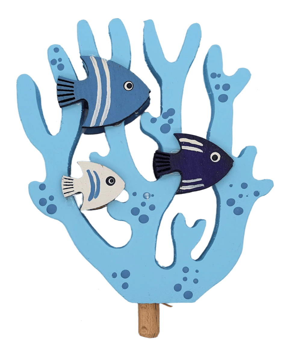 Korallenriff mit Fischen - Steckfigur für große Kerzenringe von Sebastian Design Korallenriff mit Fischen - Steckfigur für große Kerzenringe von Sebastian Design