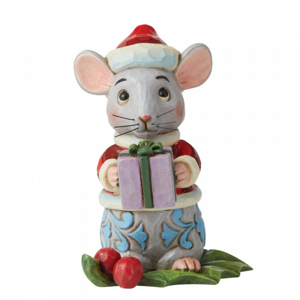 hc-6006663a Heartwood Creek, Jim Shore, Christmas Mouse, Weihnachtsmaus
