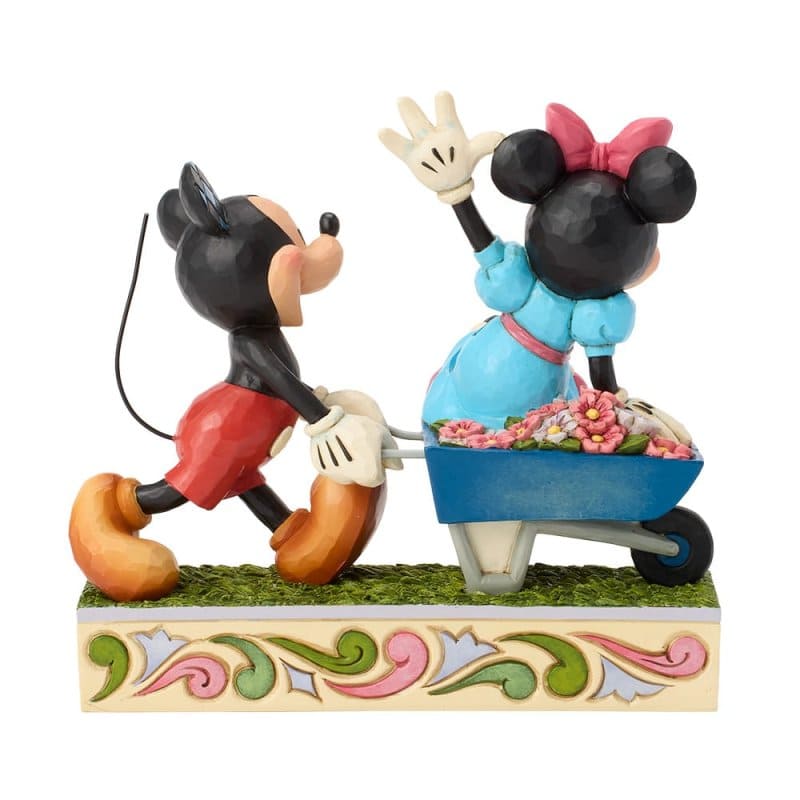 Mickey & Minnie Mouse Wheelbarrow / Schubkarre 6019895 Disney Traditions Jim Shore Disney Figur