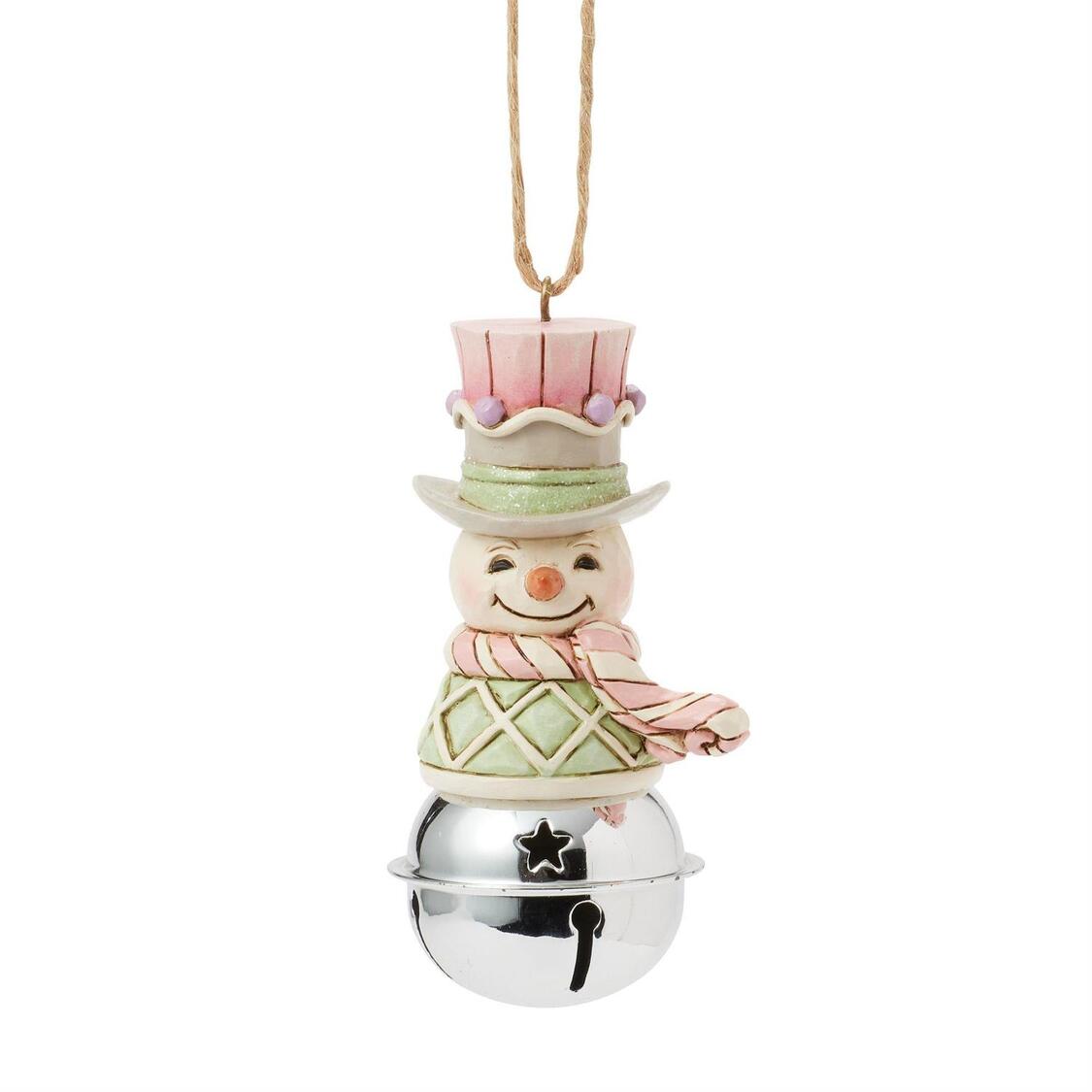 Sweets Snowman Bell Ornament - Schneemannkopf auf Glöckchen - Heartwood Creek by Jim Shore 6017027 Sweets Snowman Bell Ornament - Schneemannkopf auf Glöckchen - Heartwood Creek by Jim Shore 6017027