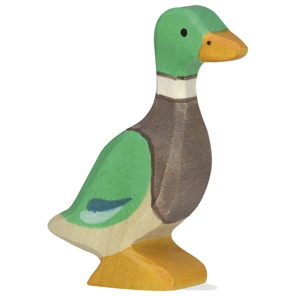 HK-80021 Sebastian Design, skandinavische Kerzenringe, Kerzenring, Kerzenringe, Candlerings, Steckfigur, Erpel stehend, 80021